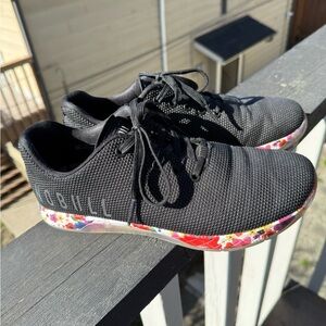 NOBULL Black Shoes with Floral Accents